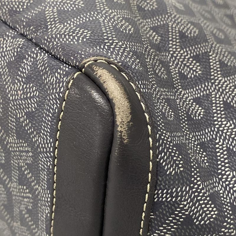 Goyard Handbag Artois PM Dark Gray With Initials Leather