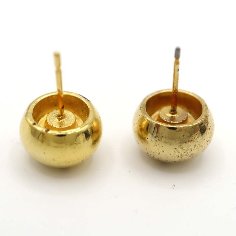 Chanel Earrings Logo Ball Gold Color Approx 11g Accessories M1870