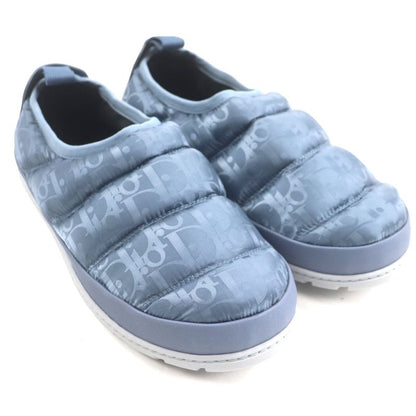  DIOR Homme Nylon Leather Oblique Padet Snow Slipper Slip-on Blue Grey 41 Made