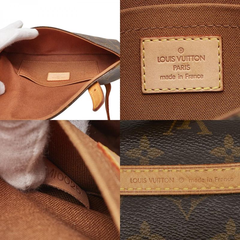 Louis Vuitton Monogram Pochette Marelle M51159 Brown PVC Leather Women Louis