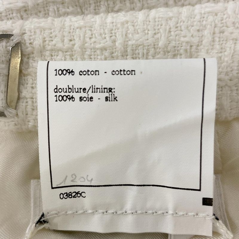 Chanel Miniskirt Size 34 S Women - Po6225 Ivory Coco Mark Button