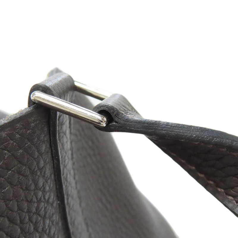 Hermes Picotin Lock MM Silver Hardware Handbag Taurillon Women