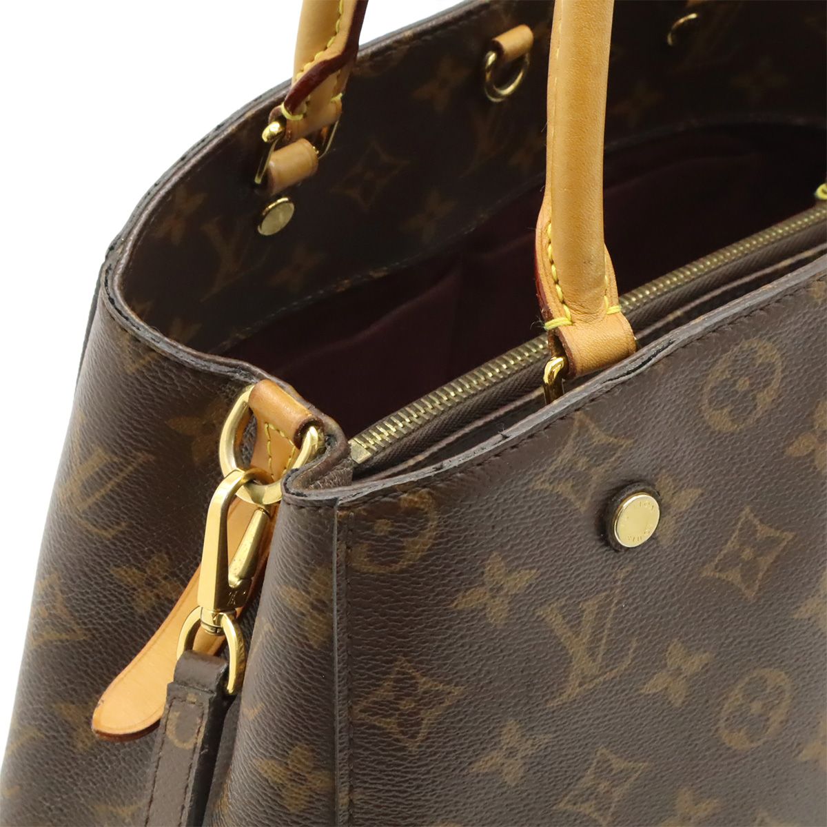 Louis Vuitton Monogram Montaigne MM Handbag 2WAY Shoulder Bag One Shoulder Semi
