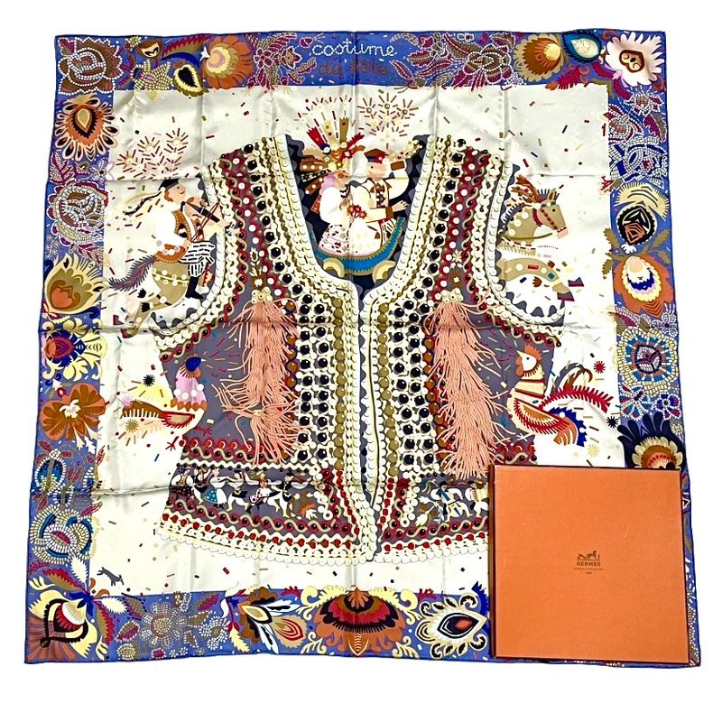 Hermes Costume De Fete Costume De Fete Carre 90 Silk Scarf Multicolor