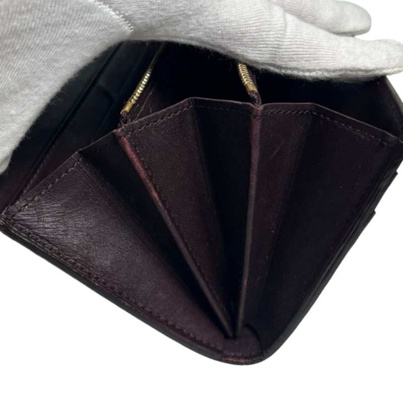 Louis Vuitton M93524 Vernis Portefeuille Sarah Long Wallet With Two-fold Zipper