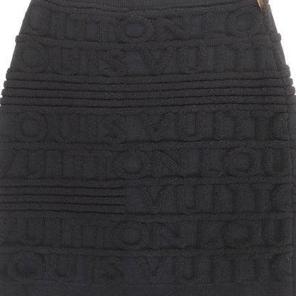 Louis Vuitton 2021 Logo Design Monogram Flower Knit Knee Length Tight Skirt