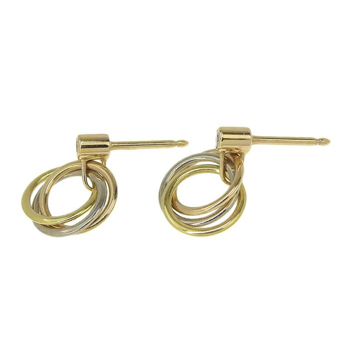 Cartier Trinity Earrings 18K Yellow Gold 18K White Gold 18K Pink Gold 750 Three