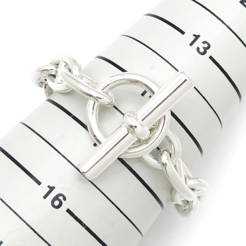 Hermes Bracelet Chaine D'ancre GM Silver 925 Silver 11 Frames Star Ring Silver