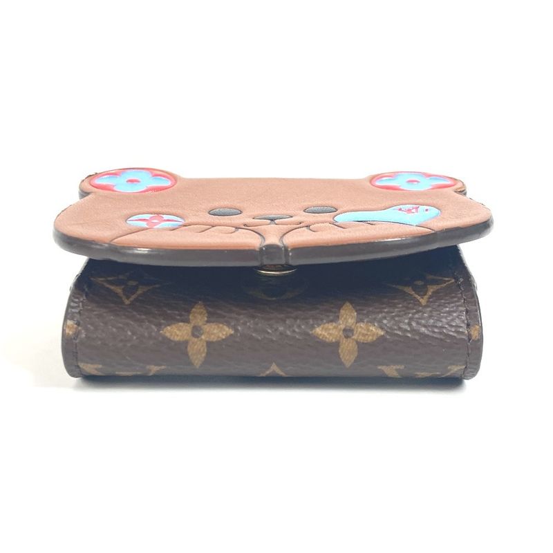 Louis Vuitton Key Holder Earphone Pouch LV Bear M01361 Leather Brown