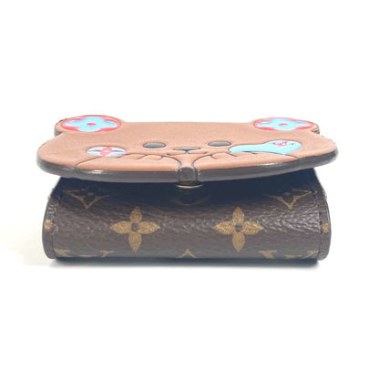Louis Vuitton Key Holder Earphone Pouch LV Bear M01361 Leather Brown