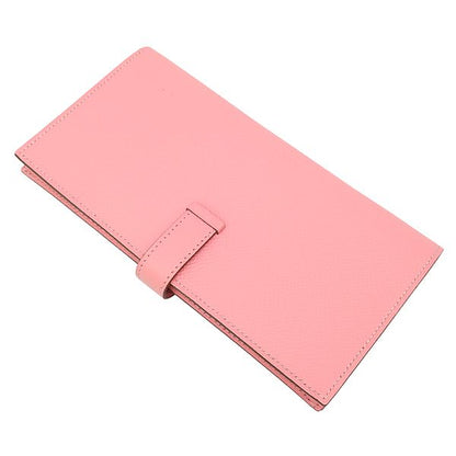 Hermes Long Wallet Bearn Souffle Vaux Epson Rose Confetti Gold Hardware Bifold