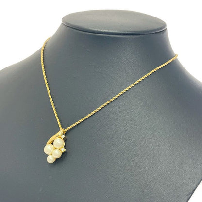 Christian Dior GP Faux Pearl Necklace Women's Gold 448225 Necklace