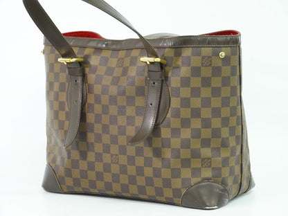 Authentic Louis Vuitton LV Hampstead GM Damier Ebène Tote Handbag Brown N51203