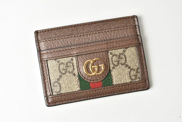 Gucci Card Case Business Card Holder Gucci Beige Brown 5523159 96iwg 8745