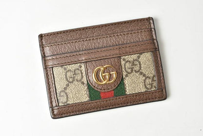 Gucci Card Case Business Card Holder Gucci Beige Brown 5523159 96iwg 8745