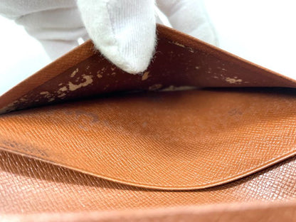 Louis Vuitton Monogram Porte Monet Vieux Trésor Fold Wallet With L-shaped