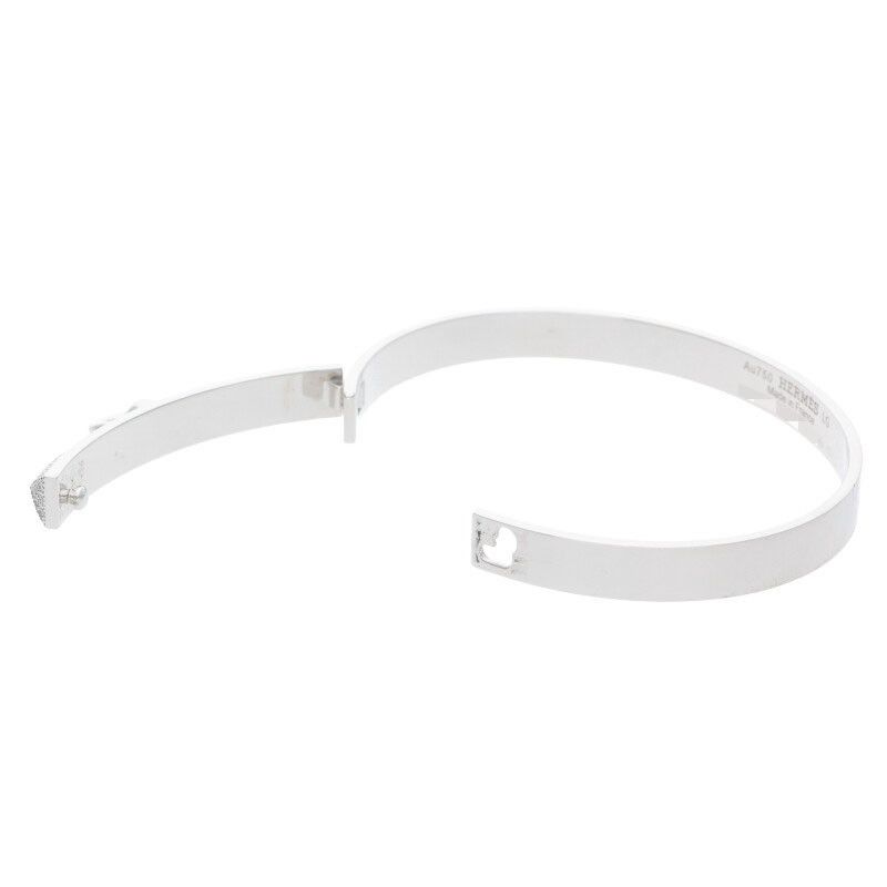 Hermes Collier De Chien Collier De Chien 18K White Gold Diamond Bracelet Men's
