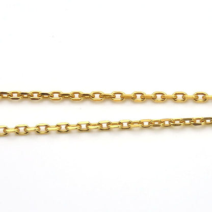 Hermes Necklace Eau Kelly Cadenas Metal Leather Gold Brown GP Engraved Y