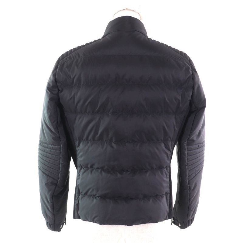 Prada 290545 Triangle Logo Zip Up Down Jacket Outerwear Black 42 Women