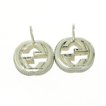 Gucci Silver Interlocking G Earrings 5.7g 925 Engraved 486779 Earrings