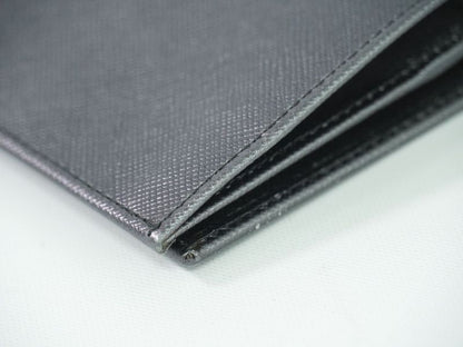 Authentic Prada Saffiano Leather Long Wallet Long Wallet Silver 2m0836 Saffiano