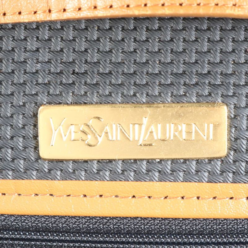 Vintage YSL Yves Saint Laurent Triangle Plate Leather Shoulder Bag Crossbody