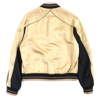 Saint Laurent Paris 643883 Teddy Cotton Bomber Jacket Stajan Gold Black 46 Made