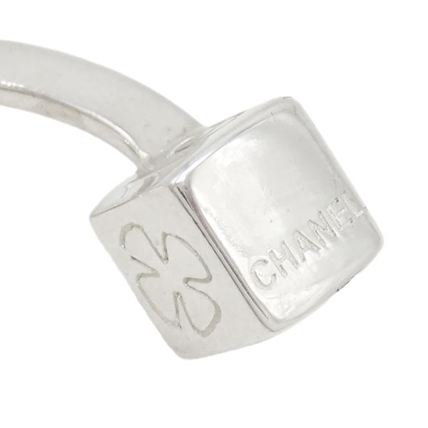 Chanel Cufflinks Clover Cube Cufflinks Silver 925 Silver Sv925 [storage Bag