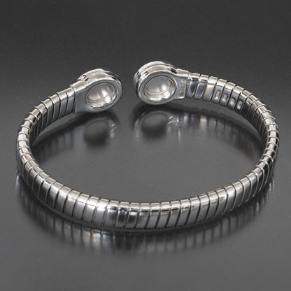 Bvlgari Tubogas Bangle Onyx 25.2 g SS Box E1645
