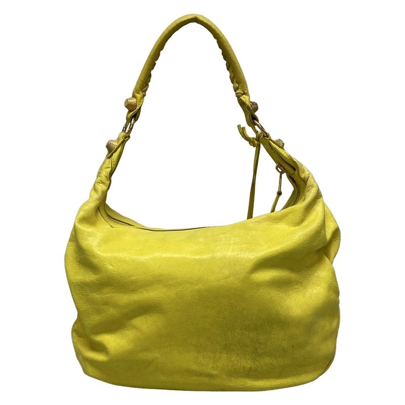 Balenciaga Shoulder Bag Editors Bag Giant Hobo 177288 Yellow Leather