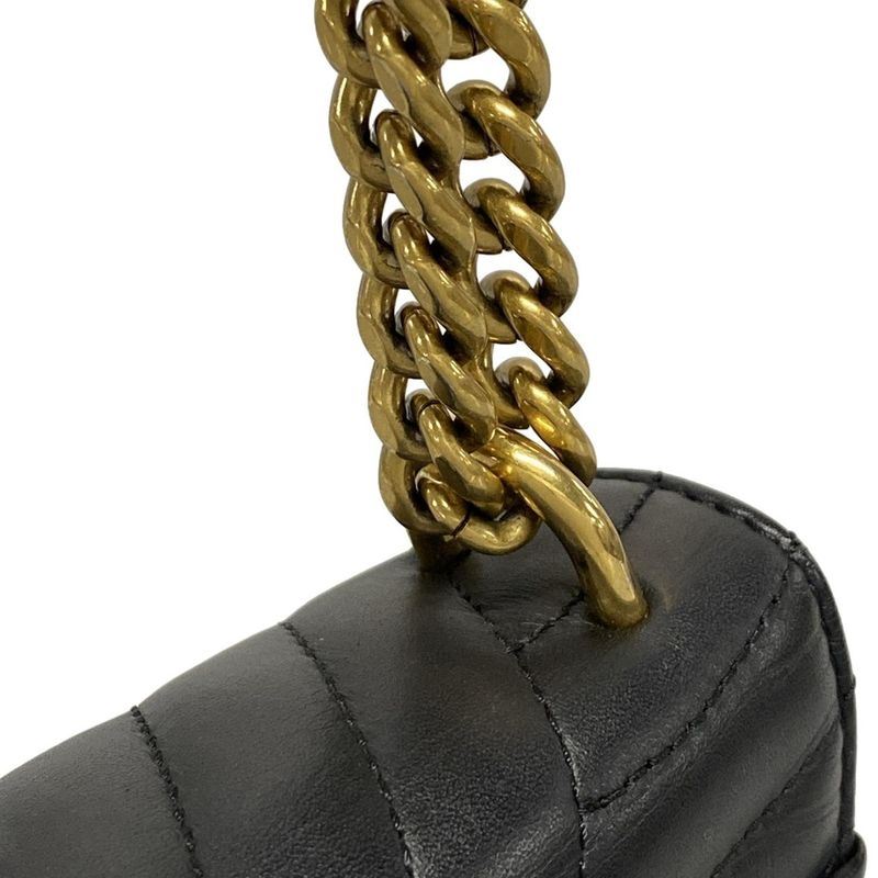 Louis Vuitton Shoulder Bag New Wave Chain Bag PM M51683 Noir Black Leather