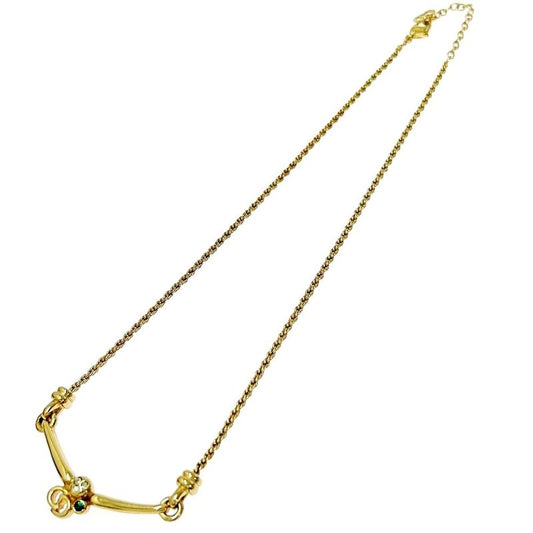 Christian Dior GP Rhinestone CD Logo Necklace Women 304874 Necklace