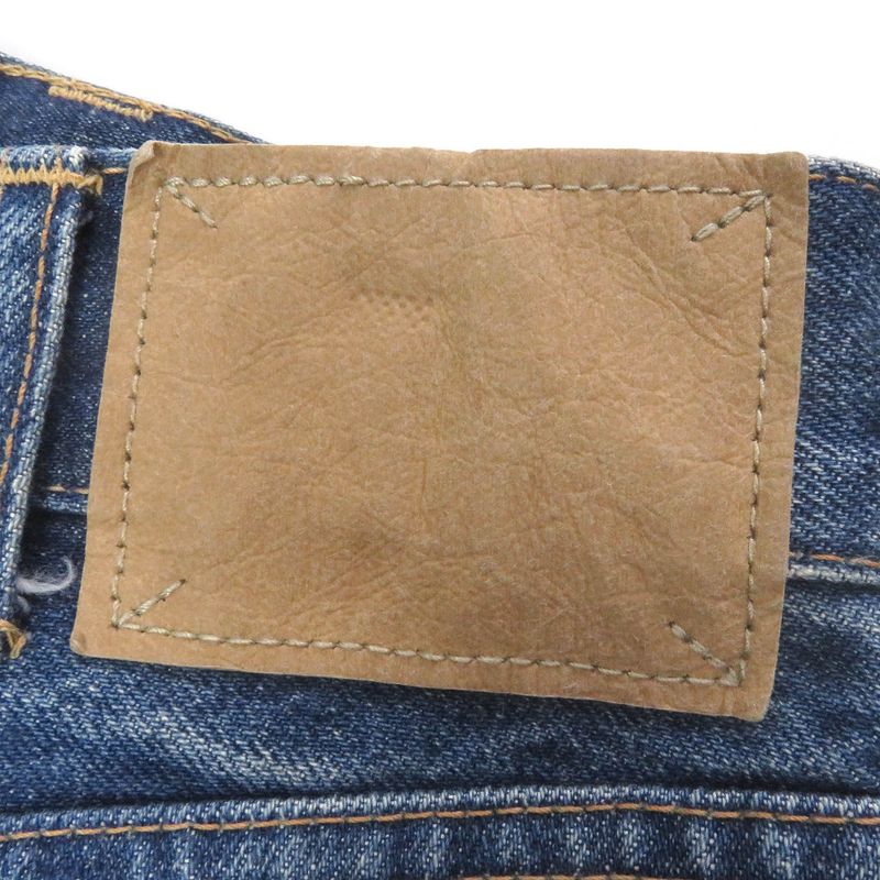 Celine N799365m07du Button Fly Cut-off Denim Pants Jeans Indigo Blue 28 Made In