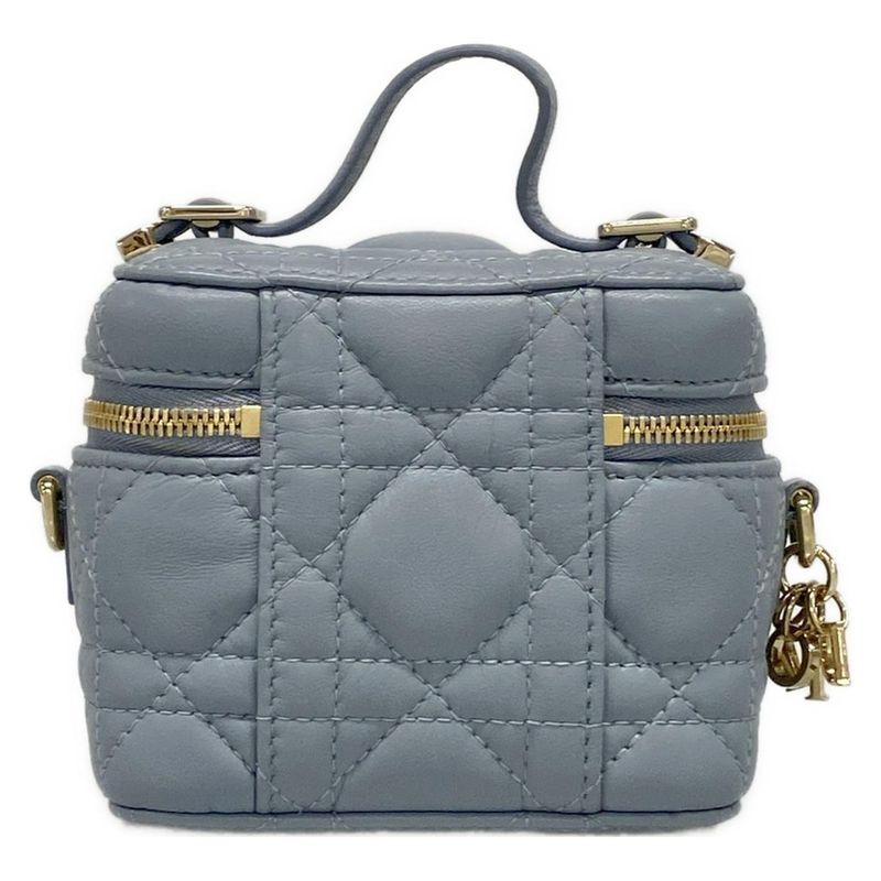 Dior/christian Dior Vanity Bag Lady Dior Micro Vanity S0935onmj Blue-grey