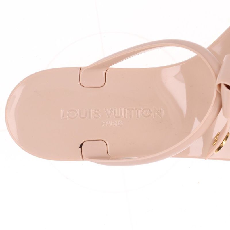 Louis Vuitton Sea Star Line Flat Thong Rubber Flip Flops Women's 36 Pink Beige