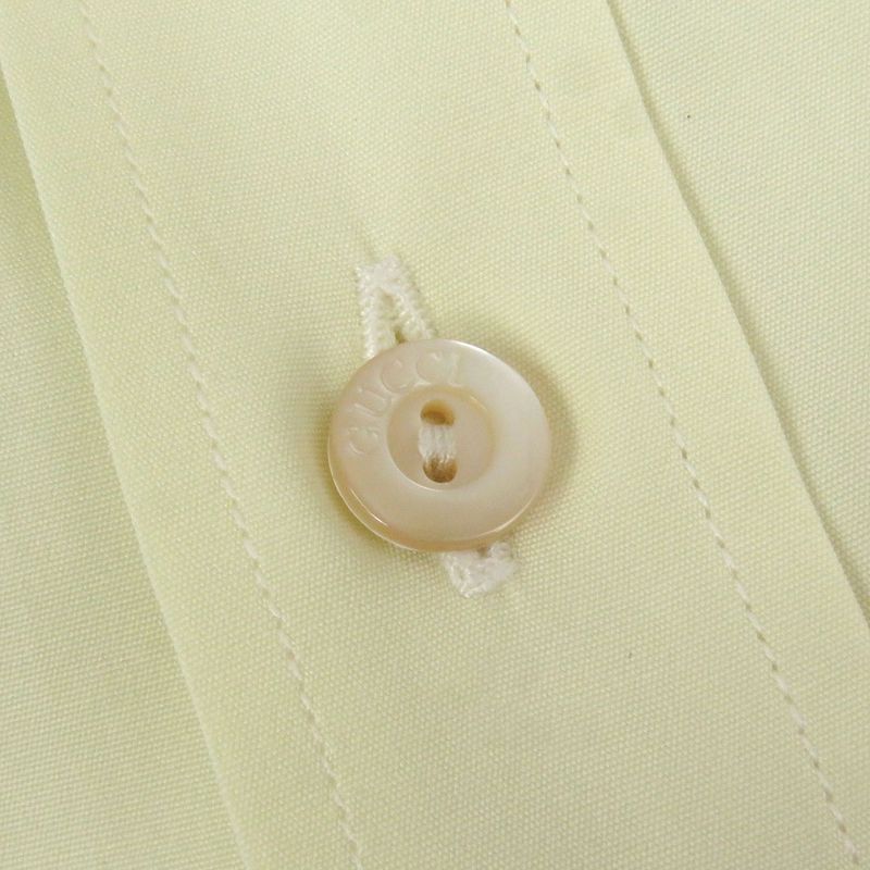 Gucci 659895 Logo Embroidery Long Sleeve Long Sleeve Shirt Light Yellow 15++