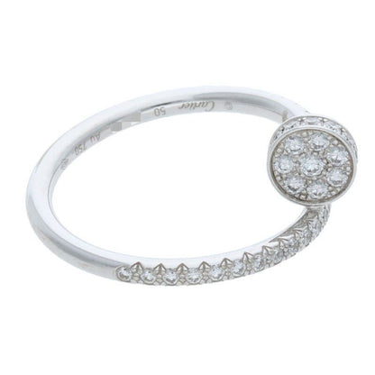 Cartier Juste UN CLOU RING SM Juste Un Clou 18K White Gold PAVE Diamond Ring