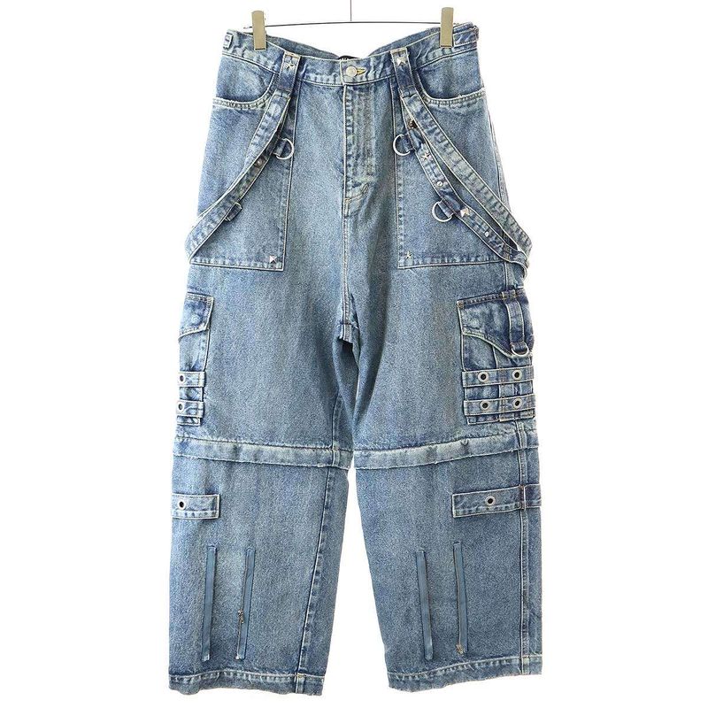 Balenciaga 22ss Raver Baggy Pants Raver Baggy Denim Pants 681703 Tjw60 Indigo 34