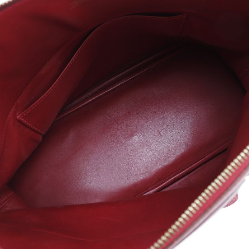 Hermes Bolide 35 2WAY Shoulder Taurillon Clemence Red/gold Hardware □G Ladies