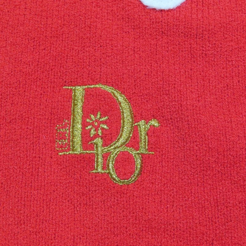 Unused 23ss Dior Rabbit Patch Cotton Knit Polo Shirt Short Sleeve Rabbit