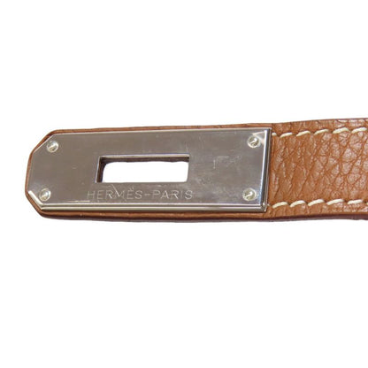 Hermes Birkin 35 Gold Silver Hardware Handbag Taurillon Women