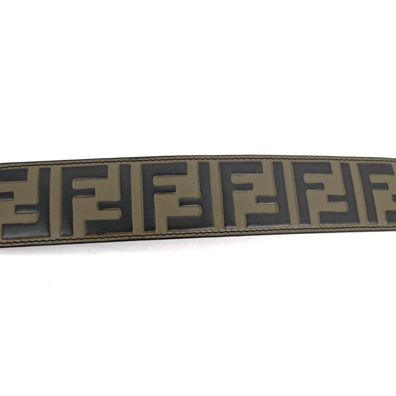 Fendi Strap Mini Shoulder Strap Brown Black Cuff Leather 8av105