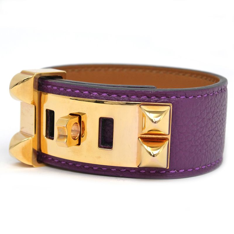 Hermes Collier De Chien 24 Bracelet Anemone Gold Hardware T2 Eva Color