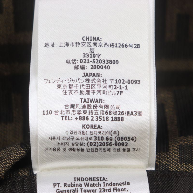  Fendi 2023 Ff0741 FF Logo Zucca Pattern Leather Use Reversible Trench Coat