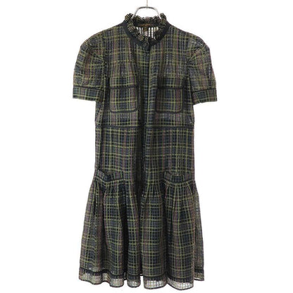 Louis Vuitton 10aw Check Sheer Short Sleeve Dress Wrdr22tap Mix 34