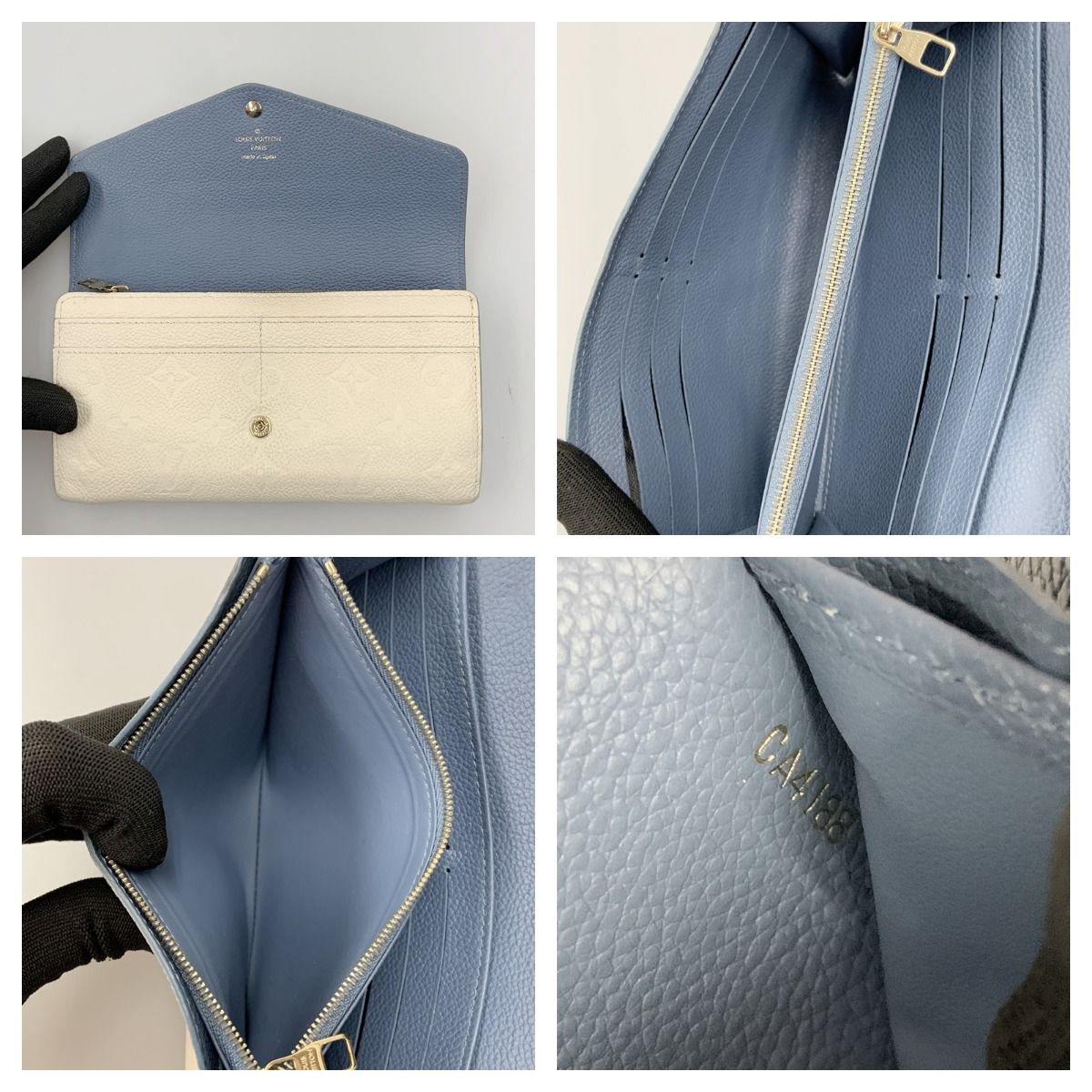 Louis Vuitton Monogram Empreinte Portefeuille Sarah Bifold Long Wallet M63930