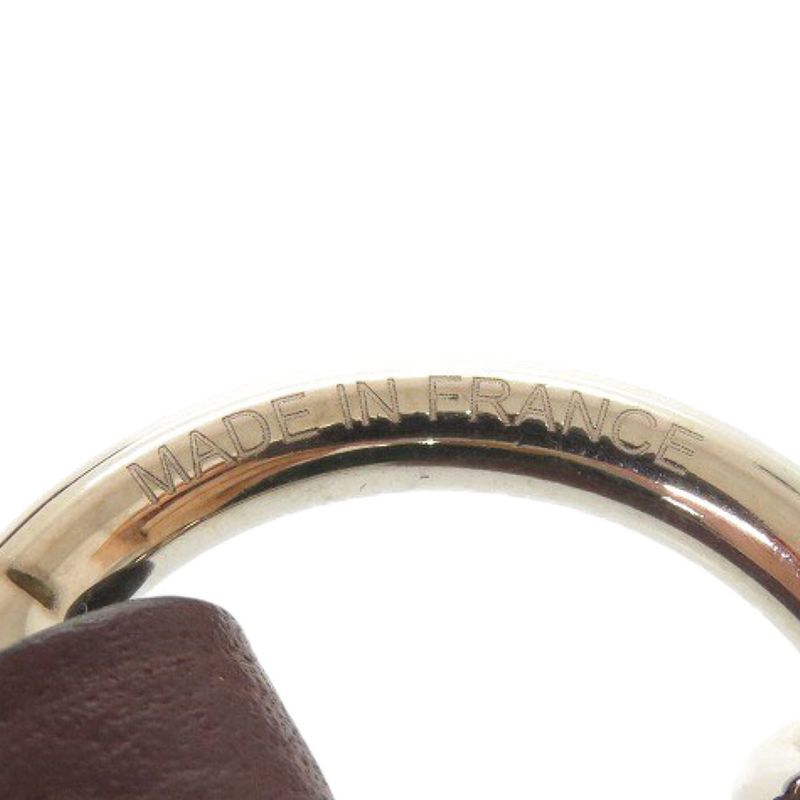Hermes Carnaby Canvas/leather Brown Silver Hardware Engraved C (2018) Necklace