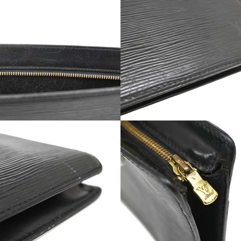 Louis Vuitton Pochette Homme Clutch Bag Epi Black 05kb044