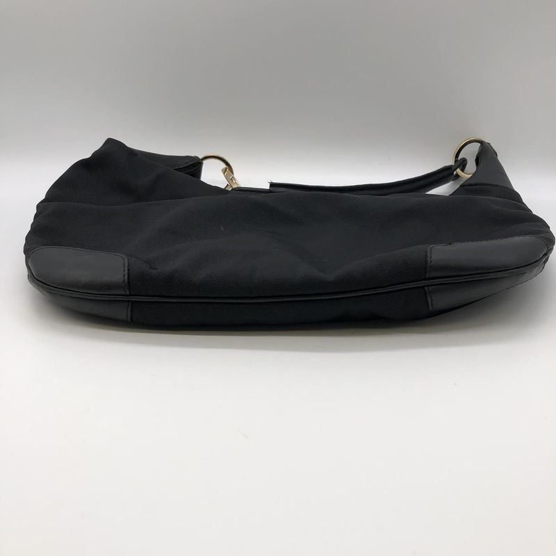 Gucci 001 4157 Shoulder Bag One Shoulder Canvas Leather Black Ladies Men