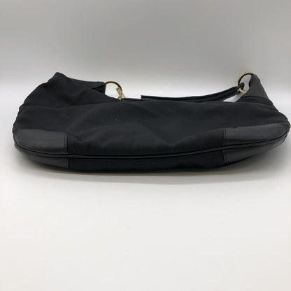 Gucci 001 4157 Shoulder Bag One Shoulder Canvas Leather Black Ladies Men